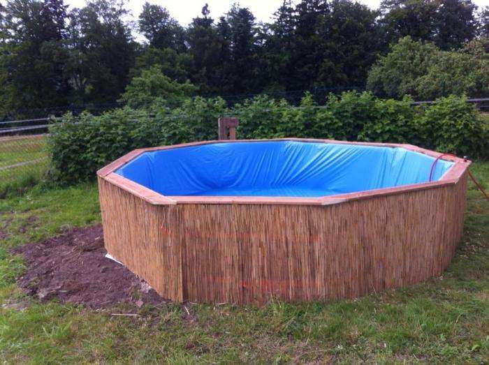 Саморобний басейн з деревяних піддонів (6 фото)